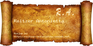 Reitzer Antonietta névjegykártya